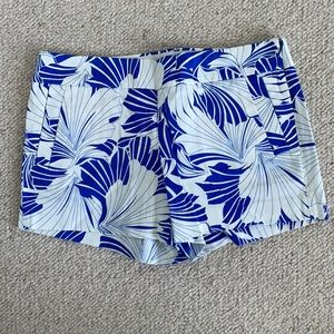 J. Crew Stretch Fit Chino 4” Blue Floral Shorts